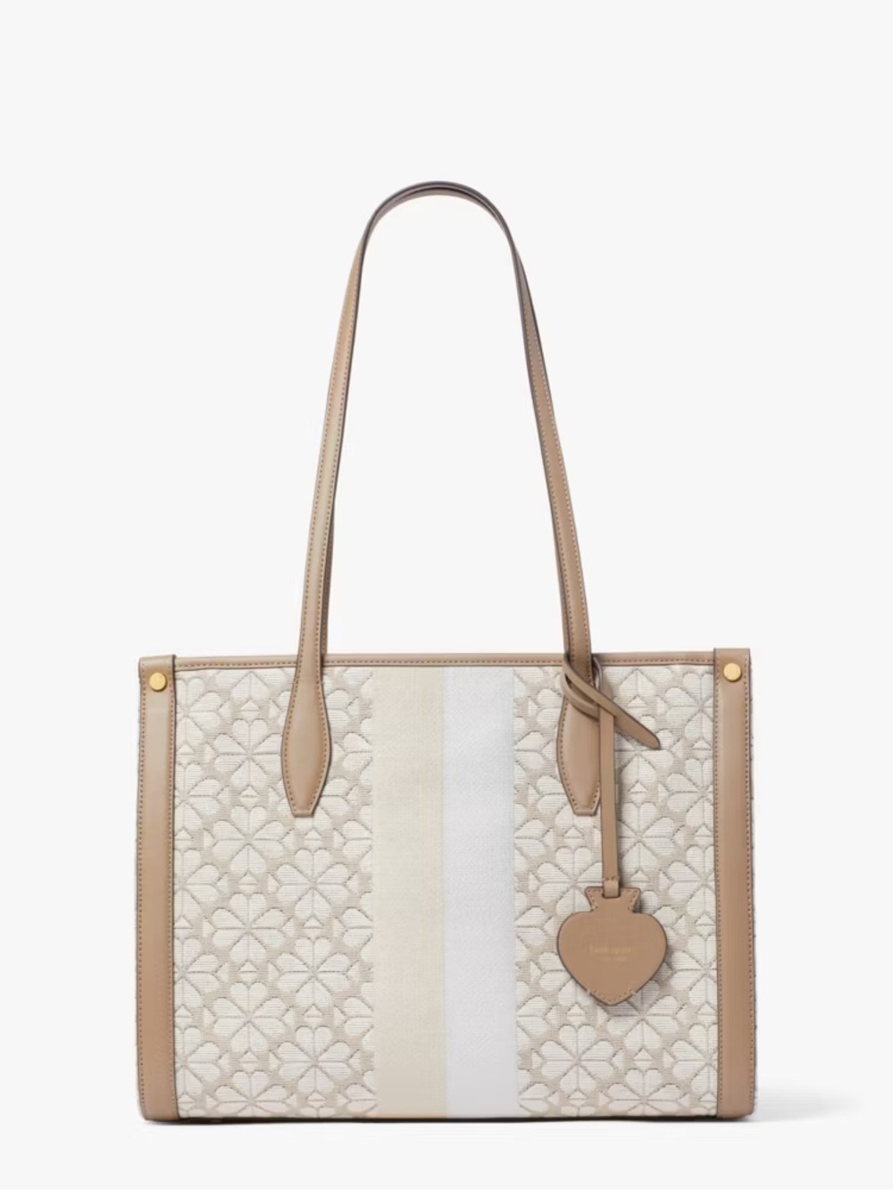 Kate Spade Flower Jacquard Stripe Market Medium Tote